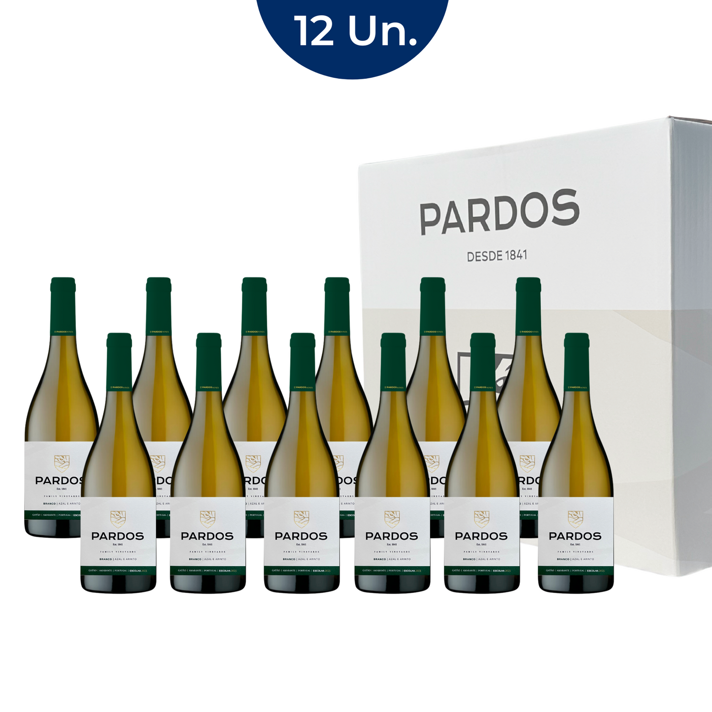 12 Garrafas Pardos- Verde Branco DOC