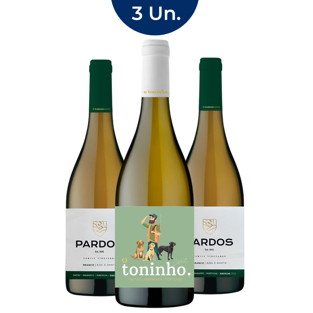 3 Garrafas Pardos Degustação - 3 Brancos